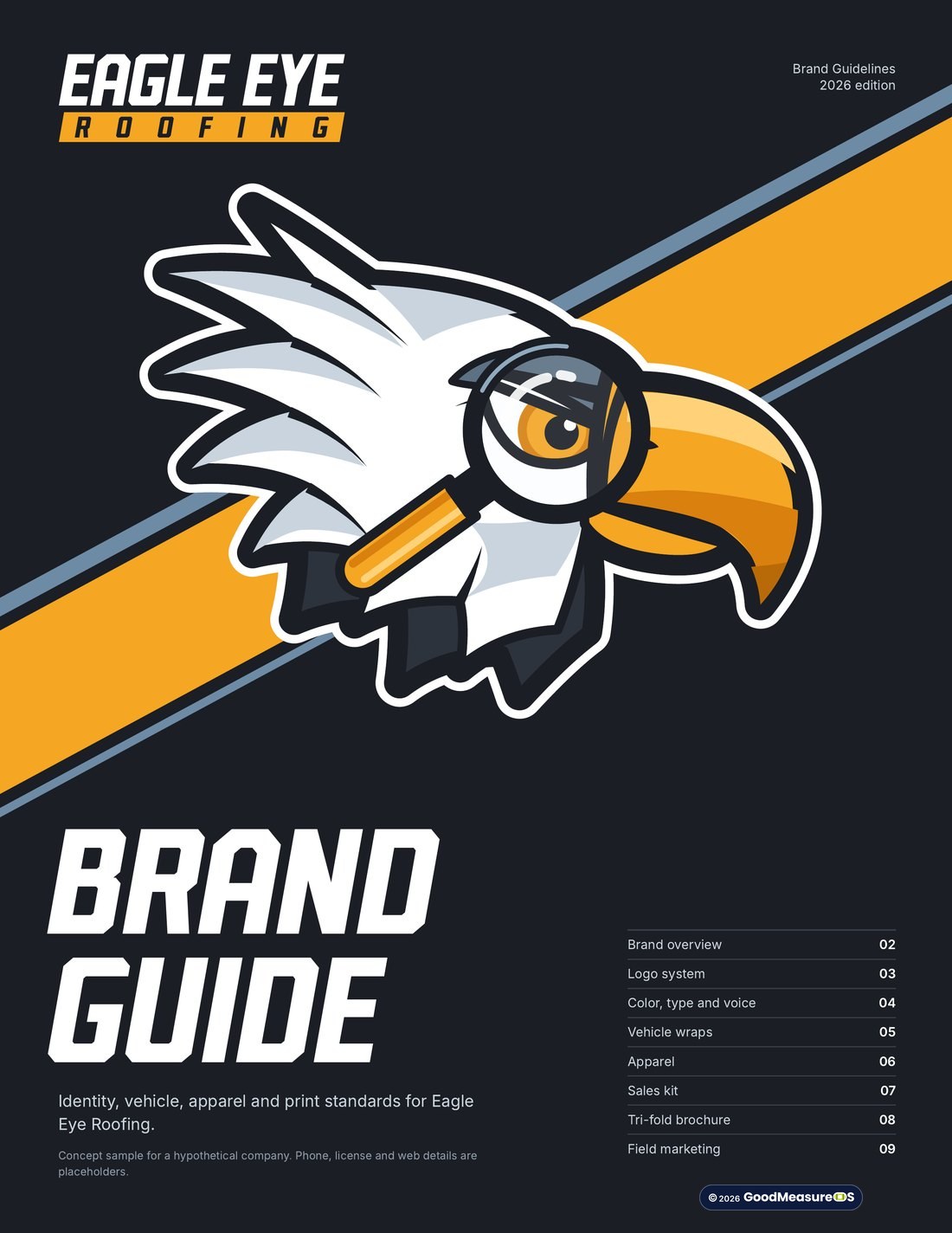 Eagle Eye Roofing brand guide cover