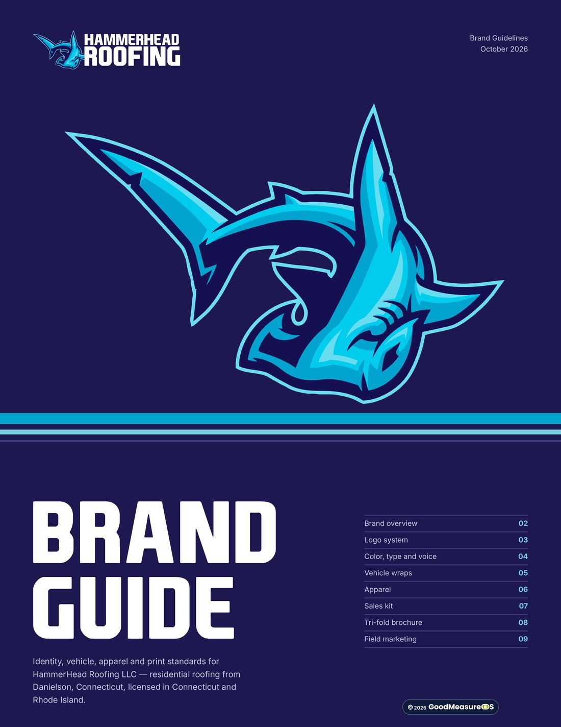 HammerHead Roofing brand guide cover